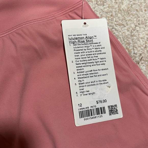 Lululemon Align High-Rise Skirt Pink Tide - Picture 4 of 12